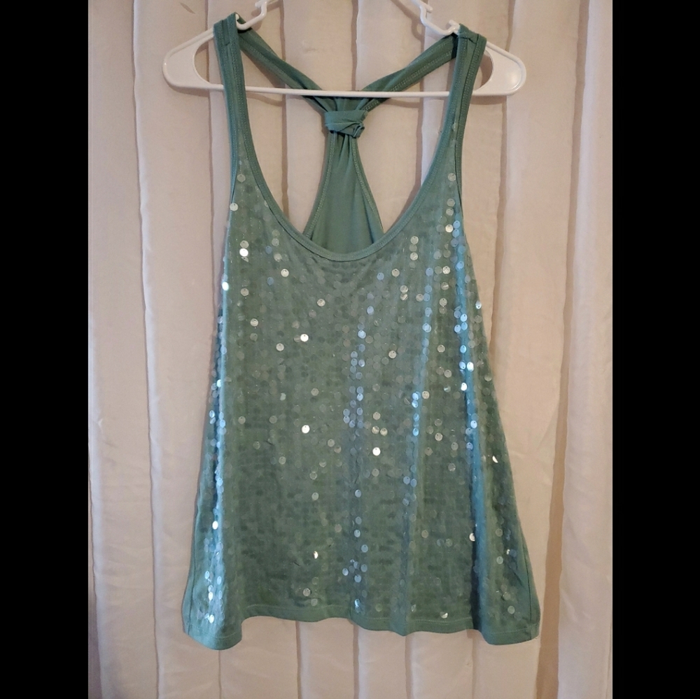 Green tank top